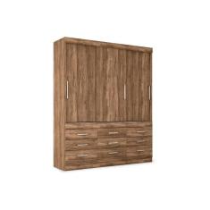 Guarda Roupa Solteiro 3 Portas De Correr E 9 Gavetas Click 3.9 Atacama - Santos Andirá