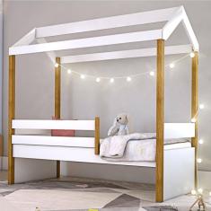 Cama Montessoriana Exclusiv Solteiro Com Fio De Luz E Colchão