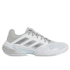 Tênis Adidas Barricade 13 All Court Branco e Prata