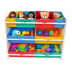 Organizador de Brinquedos Infantil OrganiBox Colorido Montessoriano - 