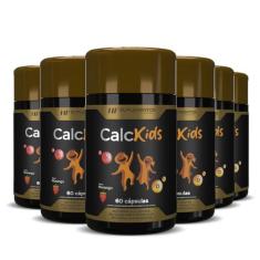 6x calcio kids 60caps mastigavel sabor morango hf suplements, PREMIUM