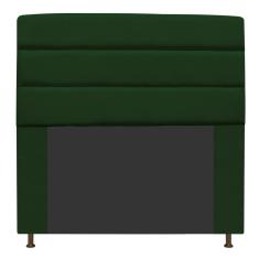 Cabeceira Estofada Turim 140cm Casal Suede Verde