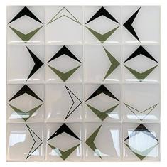 Pastilha Adesiva Resinada Quadrada Setas Kit 4 Placas Adesivo 3 M