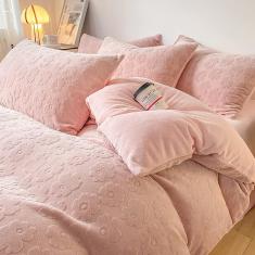 Conjuntos De Capa De Edredom Super King Size - Roupa De Cama De Flanela King Size - Novo Conjunto De Cama De Luxo Acolchoado Bordado De Veludo Flanela Capa De Edredom Capa De Colcha Capa De Colcha