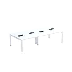 Mesa de Plataforma Dupla para 4 Pessoas Corporativa 150x140/4p Pdc15/14/4p Branco