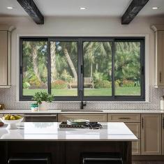 Janela Elite 4 Folhas Moveis 120 X 240 Vidro Liso Preto