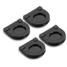 Evionlin Pacote com 10 puxadores embutidos de 3,5 cm, preto, puxador invisível para gaveta, polimento opaco, instalação oculta, empunhadura de móveis, puxador de porta de armário com parafusos