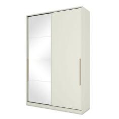 Guarda Roupa Solteiro New Predileto Areia Com Espelho - Henn