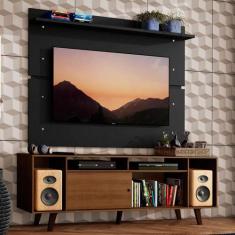 Rack Madesa Cancun com Pés e Painel para TV até 65 Polegadas - Rustic/