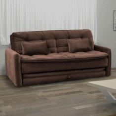 Sofá Cama 3 Lugares com 2 Almofadas Madalena - Matrix