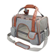 Bolsa Transporte Pet Luxo Cães E Gatos Avião - ninabag, CINZACLARO