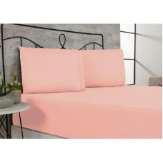 Jogo de lençol casal padrão 3 peças 400 fios cama box com acabamento e