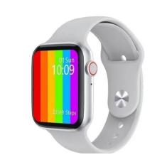 Relógio Smartwatch Inteligente W26 44Mm Prata Academia Esporte Fitness