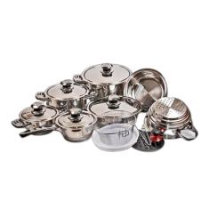 Jogo de Panelas Alemãs Aço Cirúrgico 19 Pcs