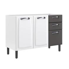 Balcão de Cozinha 3 Portas 2 Gavetas Itatiaia New Premium de Aço 120cm