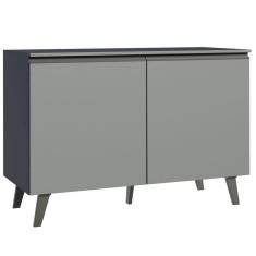 Balcão De Pia 2 Portas Com Pés Cinza Nice Madesa Cinza