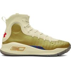 Tênis de Basquete Masculino Under Armour Curry 4 Retrô 44 Amarelo-Masculino