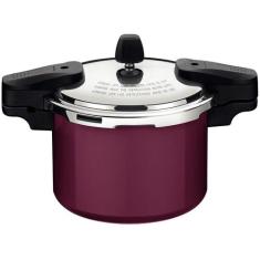 Panela de Pressão Tramontina 4,5L Cerâmica Torino Vermelho, 4,5L, Verm