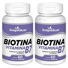 Biotina Vitamina B7 – Semprebom – 120 Cap. de 240 mg