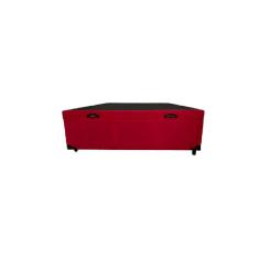Cama Box Baú Casal Suede Vermelho