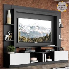 Rack Estante Painel Suporte Tv 65'' Preto/Branco