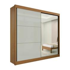 Guarda Roupa 2 Portas Titanium Cinamomo com Off white D`Doro