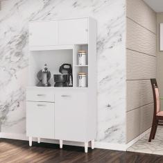 Armário Para Cozinha Ambiente Kit Duda 90 Cm Branco - Poquema
