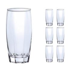 Copo Vidro 370ml Florence Glamour jogo c/ 6 Transparente - CRISTAR