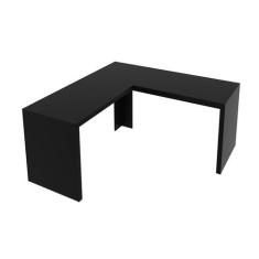 Mesa Escrivaninha de Canto 157,3x74,5x157,3 cm Preto - Tecnomobili