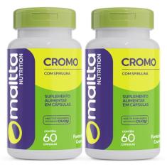 Cromo com Spirulina 60cps Maltta - Kit 2 Frascos