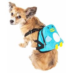 Unknown Pet Life – Mochila Para Cães Animados Com Bolsos Grandes E Bolsos Grandes Para Animais De Estimação Média Azul