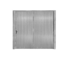 Portão Aço Galvanizado Frisado prático e seguro Cinza