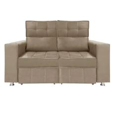Sofá Retrátil E Reclinável 2 Lugares Londres 1.60cm C/molas Bege