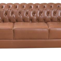 Namoradeira Chest 3 Lugares Duque Courano Caramelo