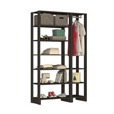 Guarda Roupa Closet 9 Prateleiras Yes EY103.105 Grafite Intenso Nova Mobile