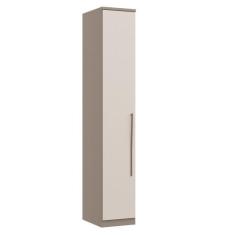 Guarda Roupa Modulado 1 Porta Elegance Móveis Castro, Níquel/Blanc/Bou