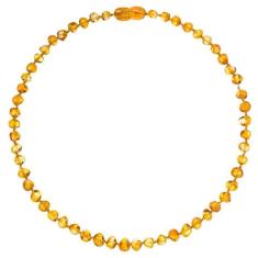 Colar De Âmbar Báltico Baroque Honey 32cm - Âmbar Baby Care
