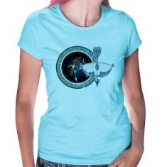 Baby Look Signo Sagitário Astrologia - Foca na Moda, Azul bebê, GG