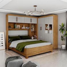 Guarda Roupa Casal Modulado 4 Portas com Cama Hercules 4 Portas 4 Gave