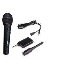 Microfone Sem Fio Profissional Preto Alcance 10 15m