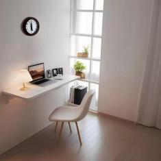 Escrivaninha Suspensa Dobrável Mesa de Estudo para Quarto 80cm x 30cm 