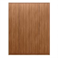 Guarda Roupa Casal 4 Portas Brooklyn Nogueira Touch