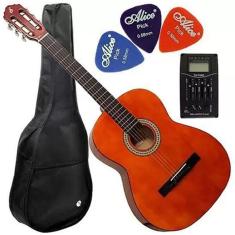 Kit Violão Giannini Elétrico Canhoto Eq 4 Bandas S14 Eq Nt