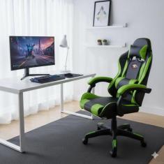 Cadeira Gamer Reclinável com Apoio de Pés p Escritório e Jogos - Tiger