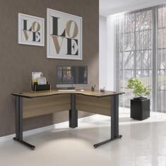 Escrivaninha Mesa Escritório em L Estação de Trabalho 1200 Maxxi 120cm