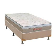 Cama Box Solteiro: Colchão Molas Orthoflex Bonnel Florença + Base CRC 