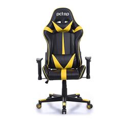 Cadeira Gamer PCTOP Super Se1015 Amarelo e Preto Reclinável Médio