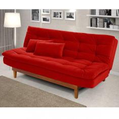 Sofá Cama Dubai Espresso Móveis Vermelho