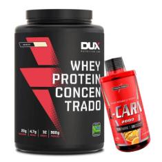 Whey Protein Concentrado - 900G - Dux +  L-Carn - Laranja - 480ml - L-