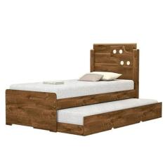 Cama De Solteiro Bibox Luiza Malbec – Vitamov